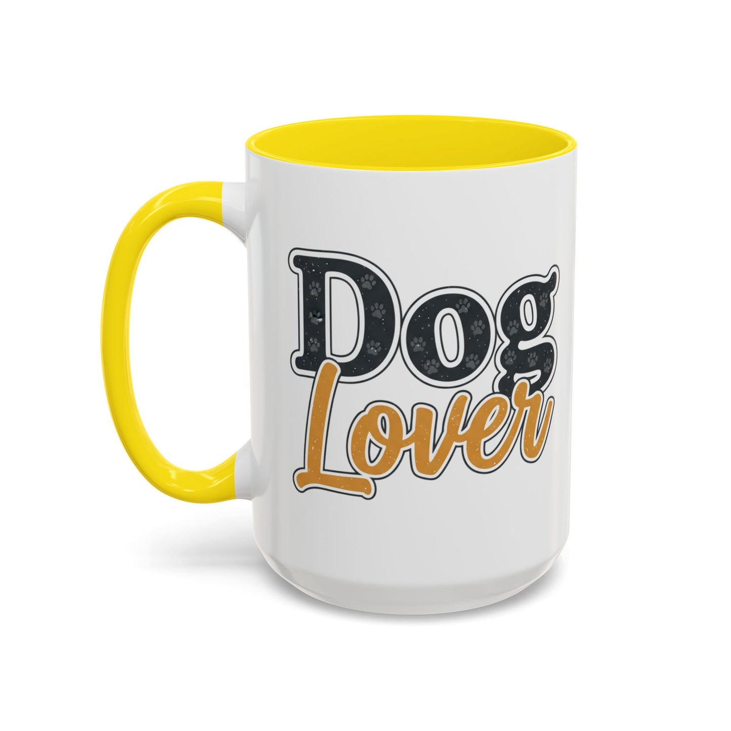 Dog Lover Accent Coffee Mug — 'Dog Lover' 11/15oz Ceramic Mug