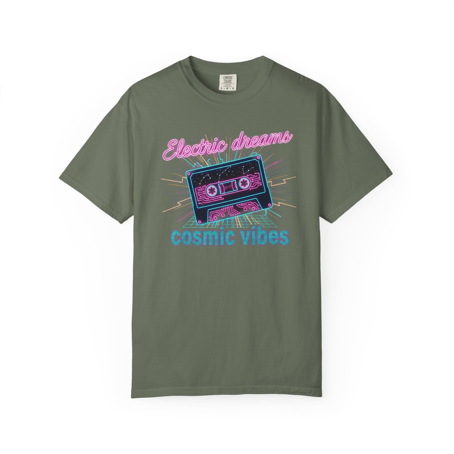 Electric Dreams cassette tape cosmic vibes T-shirt | retro 80s neon
