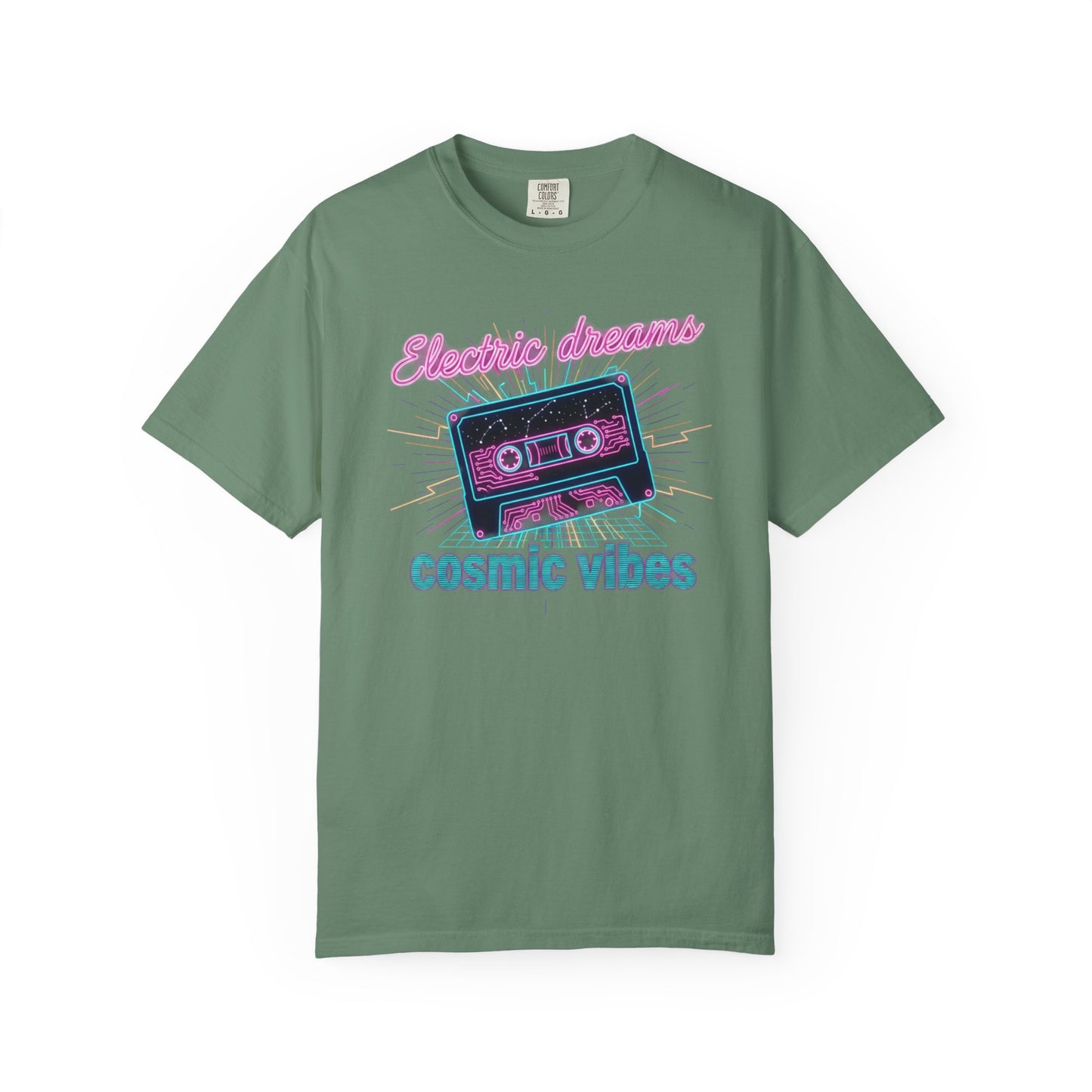 Electric Dreams cassette tape cosmic vibes T-shirt | retro 80s neon