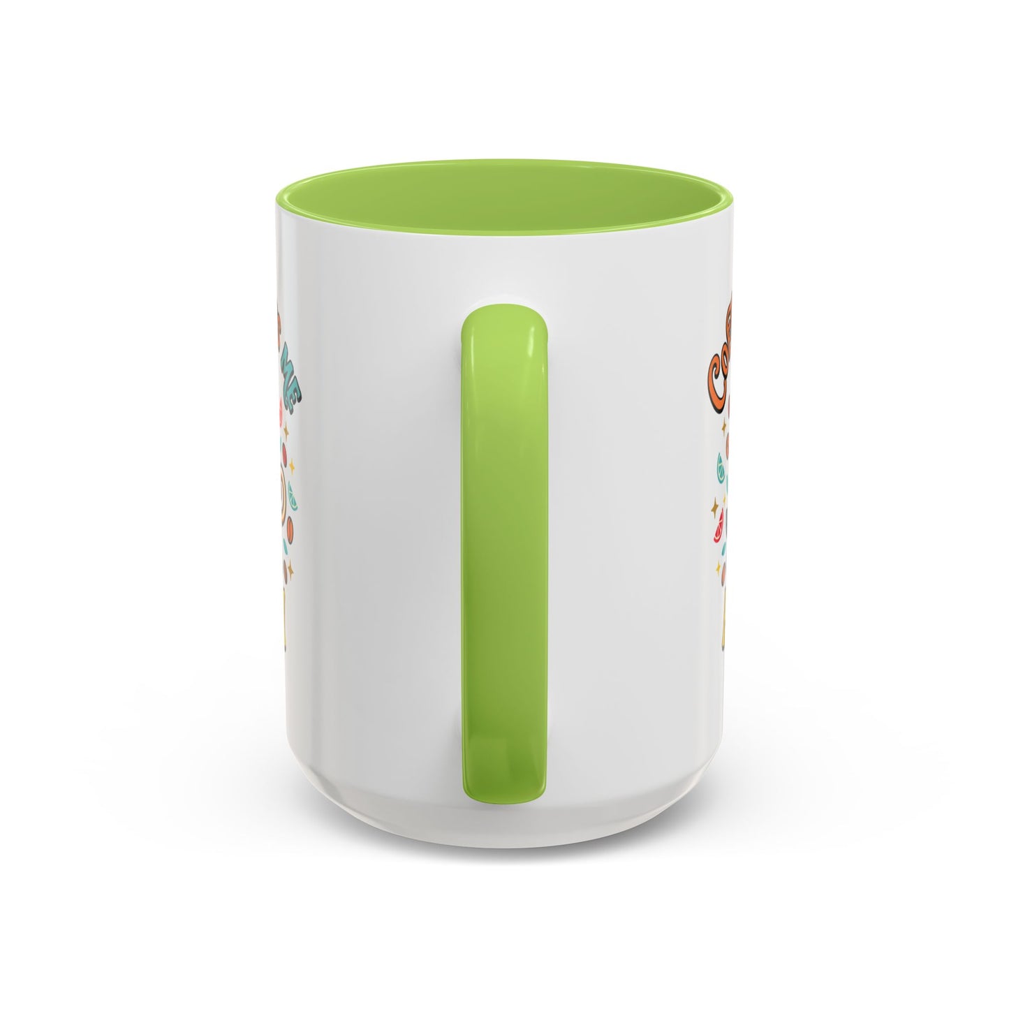 Coffee Mug — "Coffee Makes Me Happy" Cute Retro Accent Mug (11/15oz)