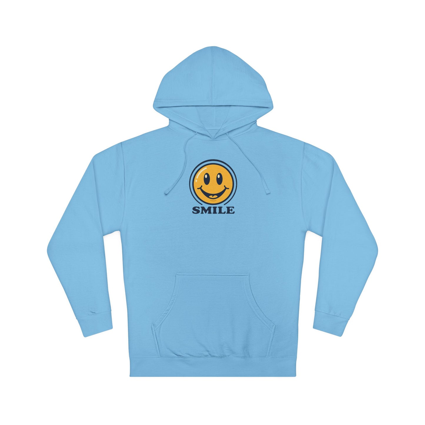 Smile Smiley Face Hoodie — Retro Yellow Emoticon Graphic Pullover