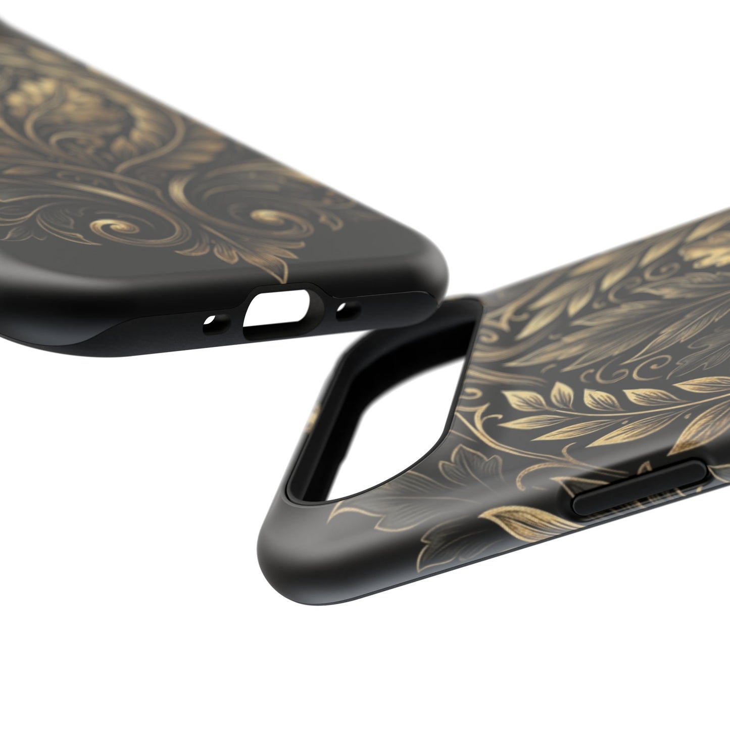 Baroque Gold Leaf Phone Case — Impact-Resistant Protective Cover