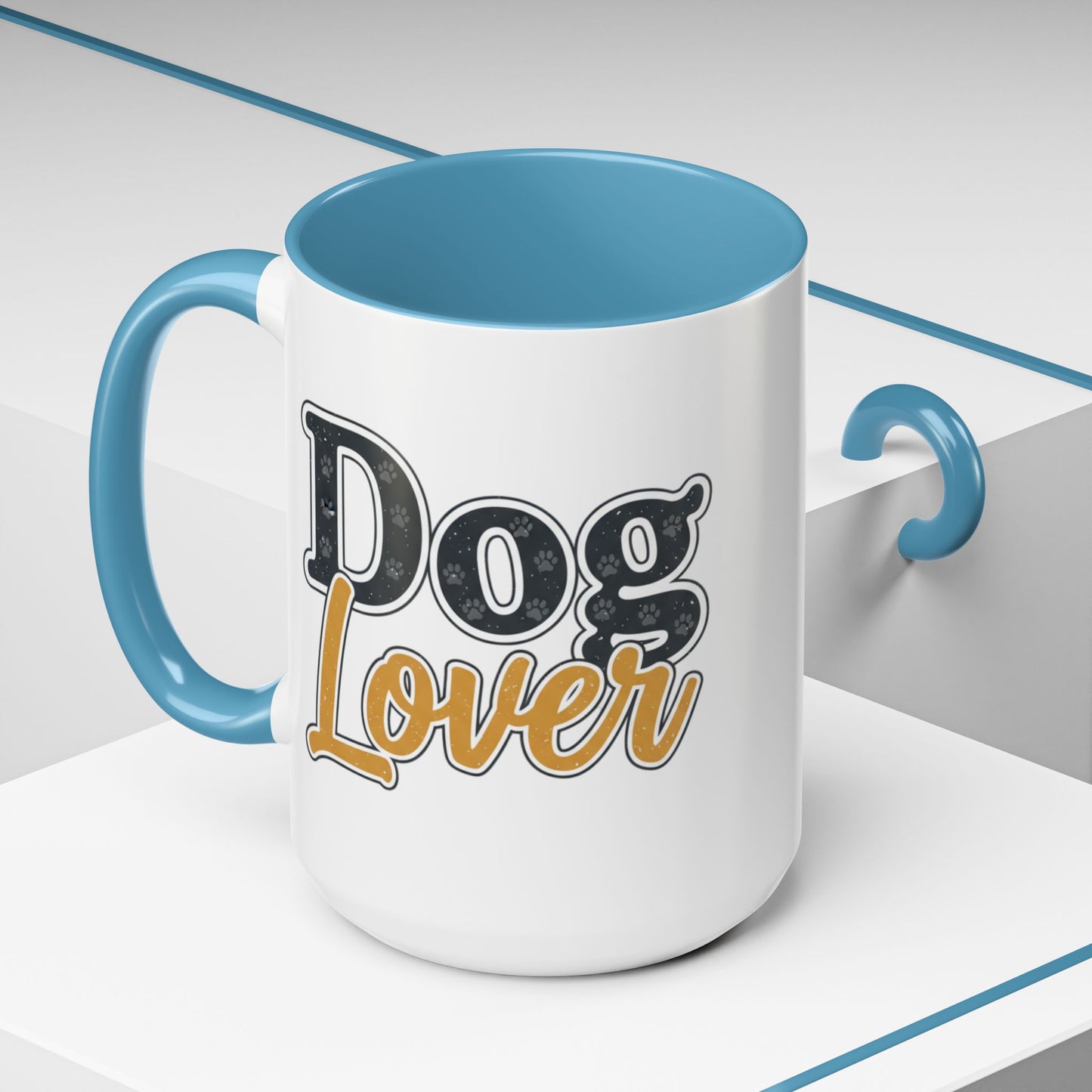 Dog Lover Accent Coffee Mug — 'Dog Lover' 11/15oz Ceramic Mug