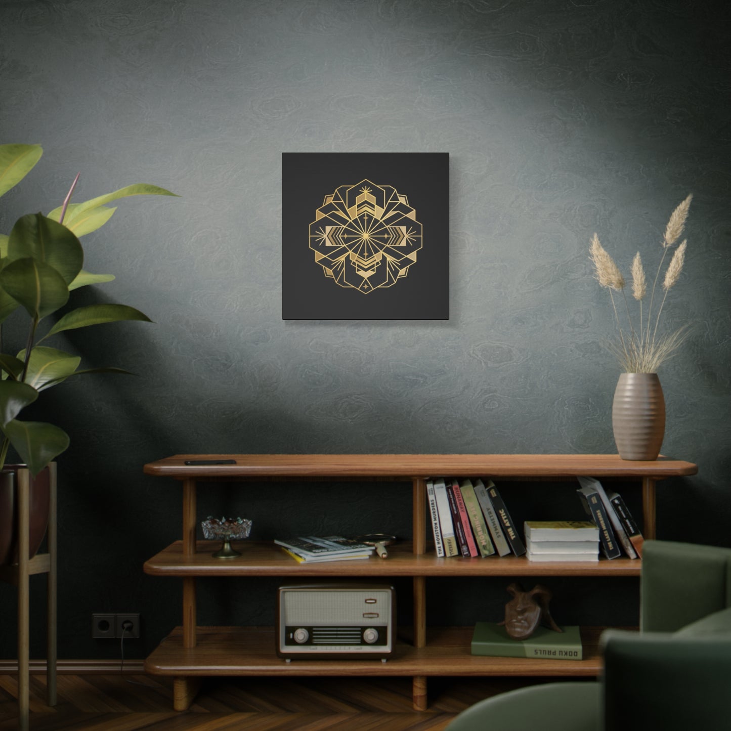 Gold Geometric Mandala Canvas