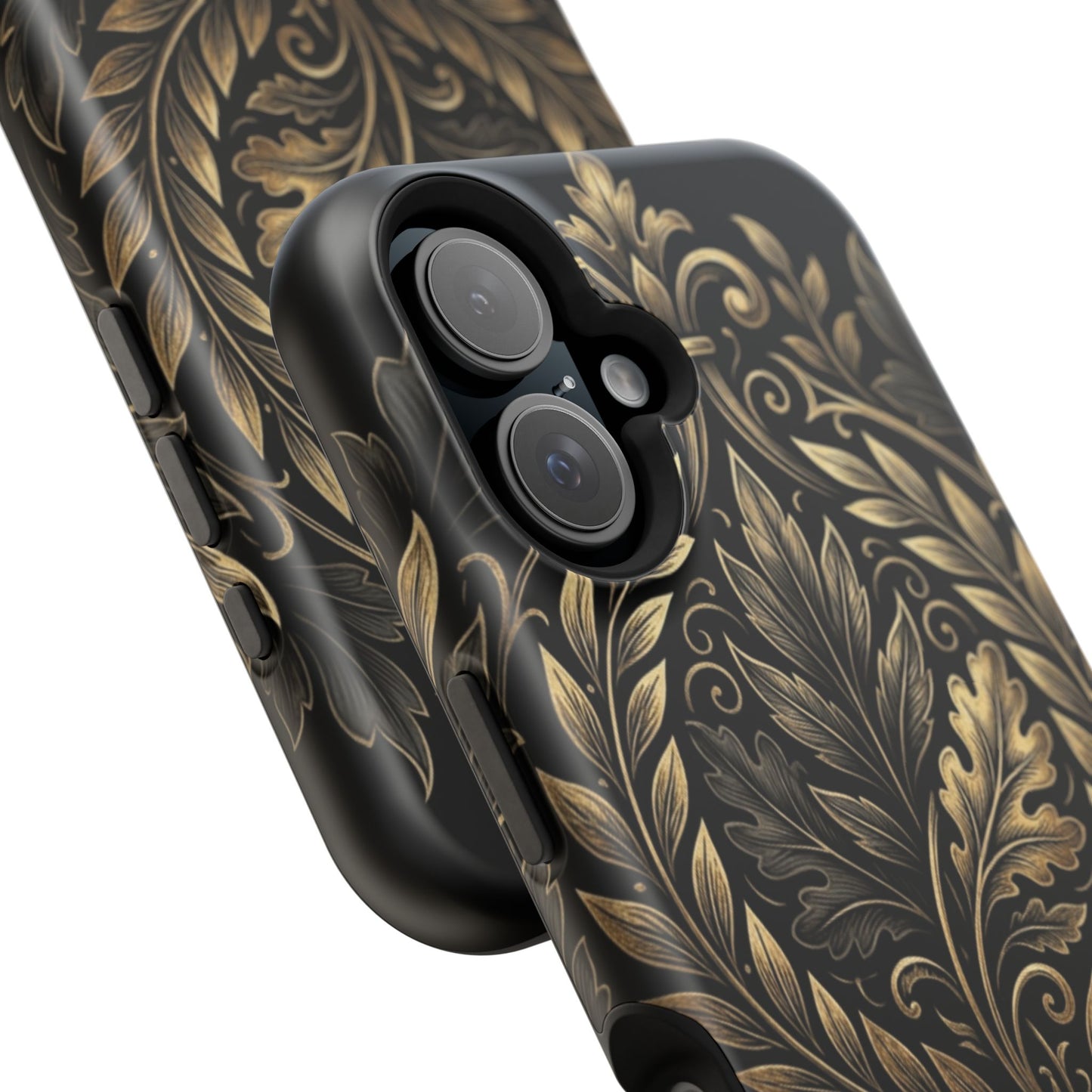 Baroque Gold Leaf Phone Case — Impact-Resistant Protective Cover