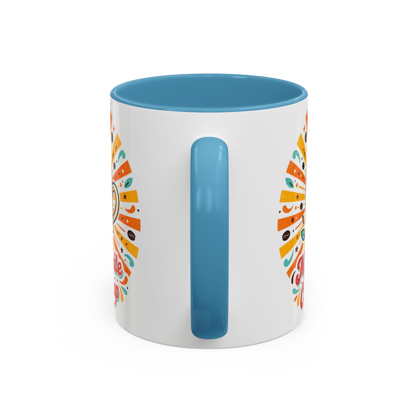 My Favorite Coffee Cup Accent Mug — Colorful Ceramic Coffee Mug (11/15oz)