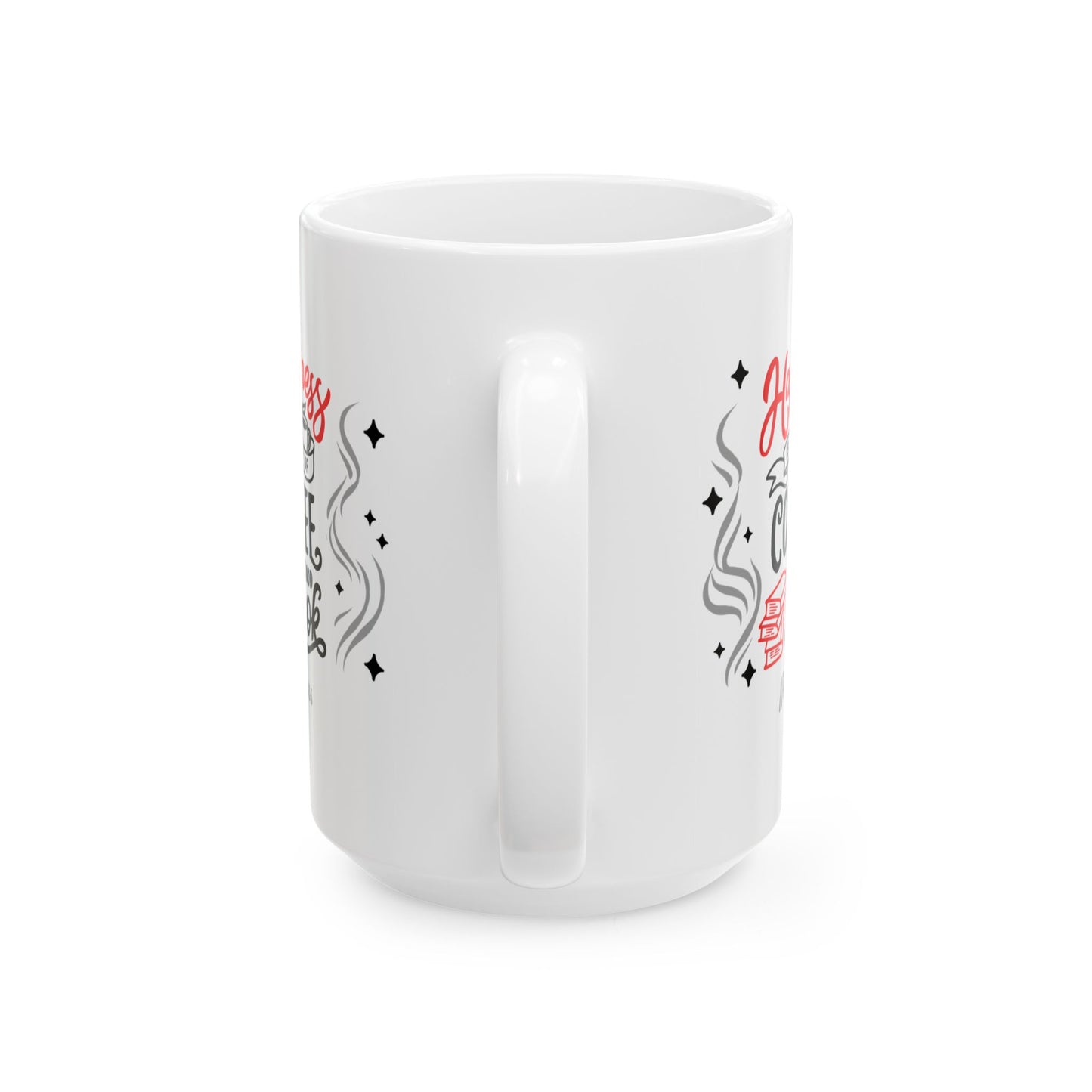 Ceramic Mug — "Happiness" Cute Confetti Coffee Mug (11oz/15oz)