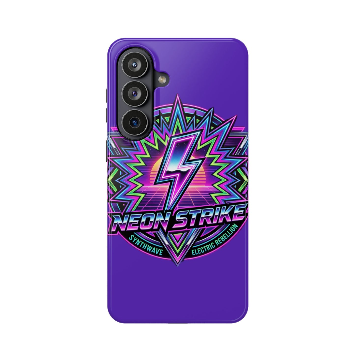 Neon Strike Phone Case — Retro 80s Lightning Magnetic Impact-Resistant Cover