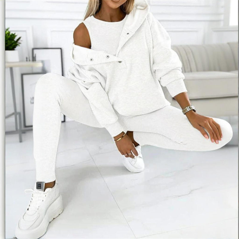 Women’s solid color three piece set
