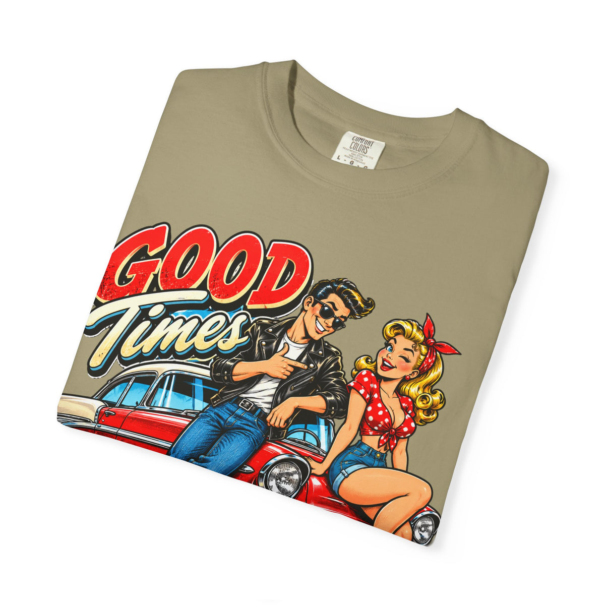 Good Times Retro Car Tee — Vintage 1950s Rockabilly Graphic T‑Shirt