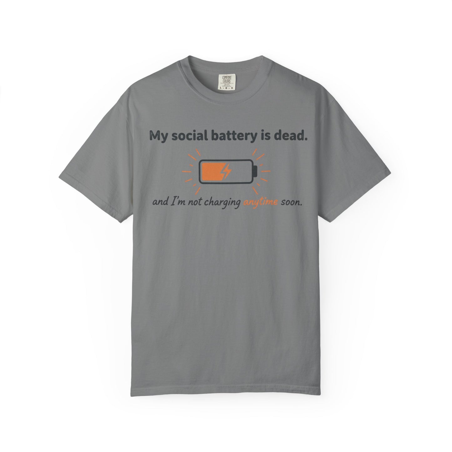 My social battery is dead T-shirt | low battery graphic tee