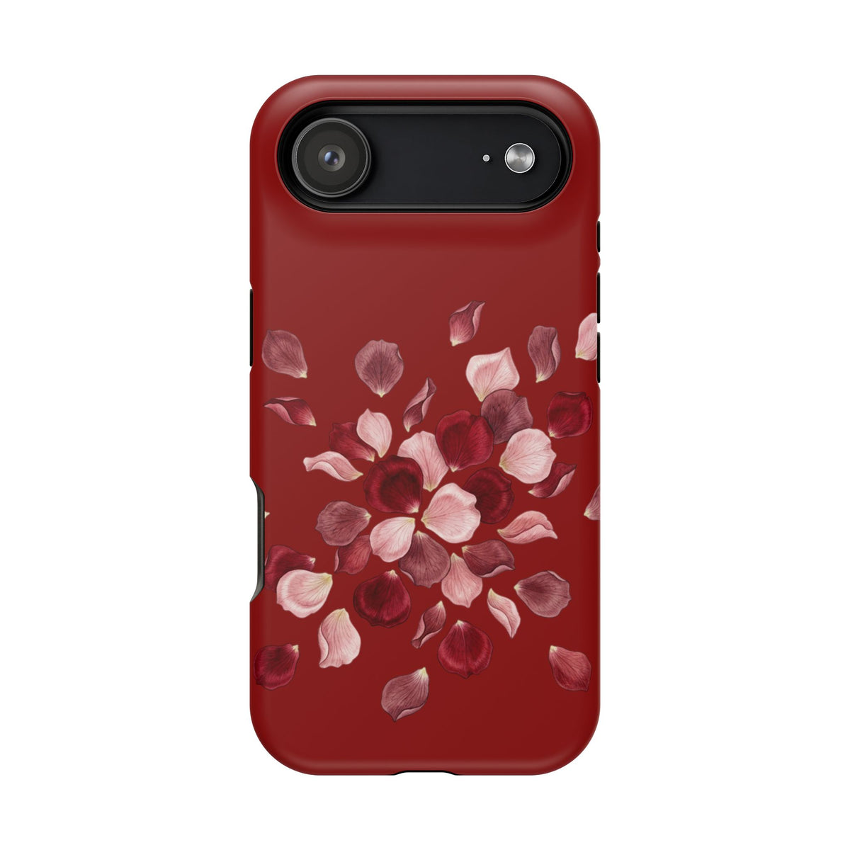 Phone Case — Red Floral Petal Magnetic Impact-Resistant Cover