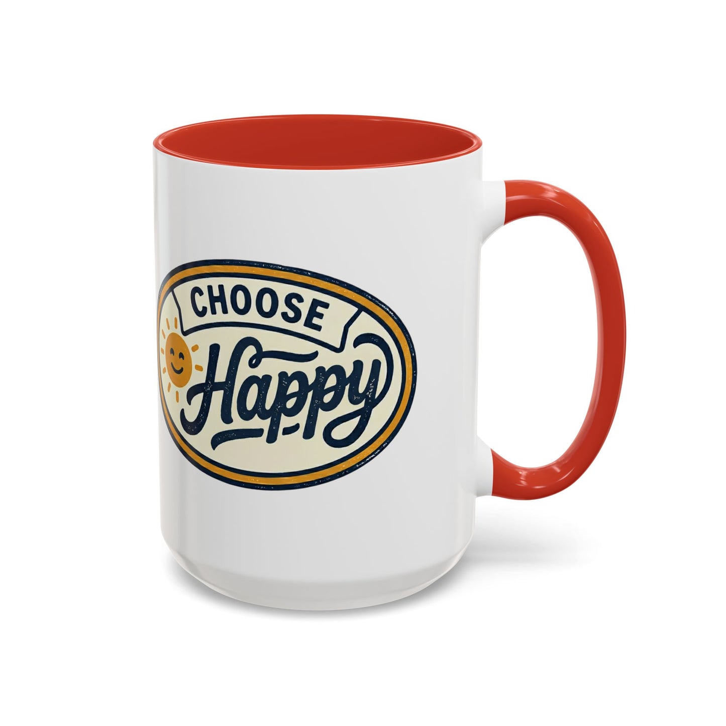 Choose Happy Coffee Mug — Inspirational Ceramic Accent Mug (11/15oz)