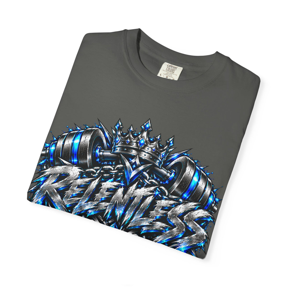 T-Shirt — Metallic Crown Graffiti Heart Graphic Tee