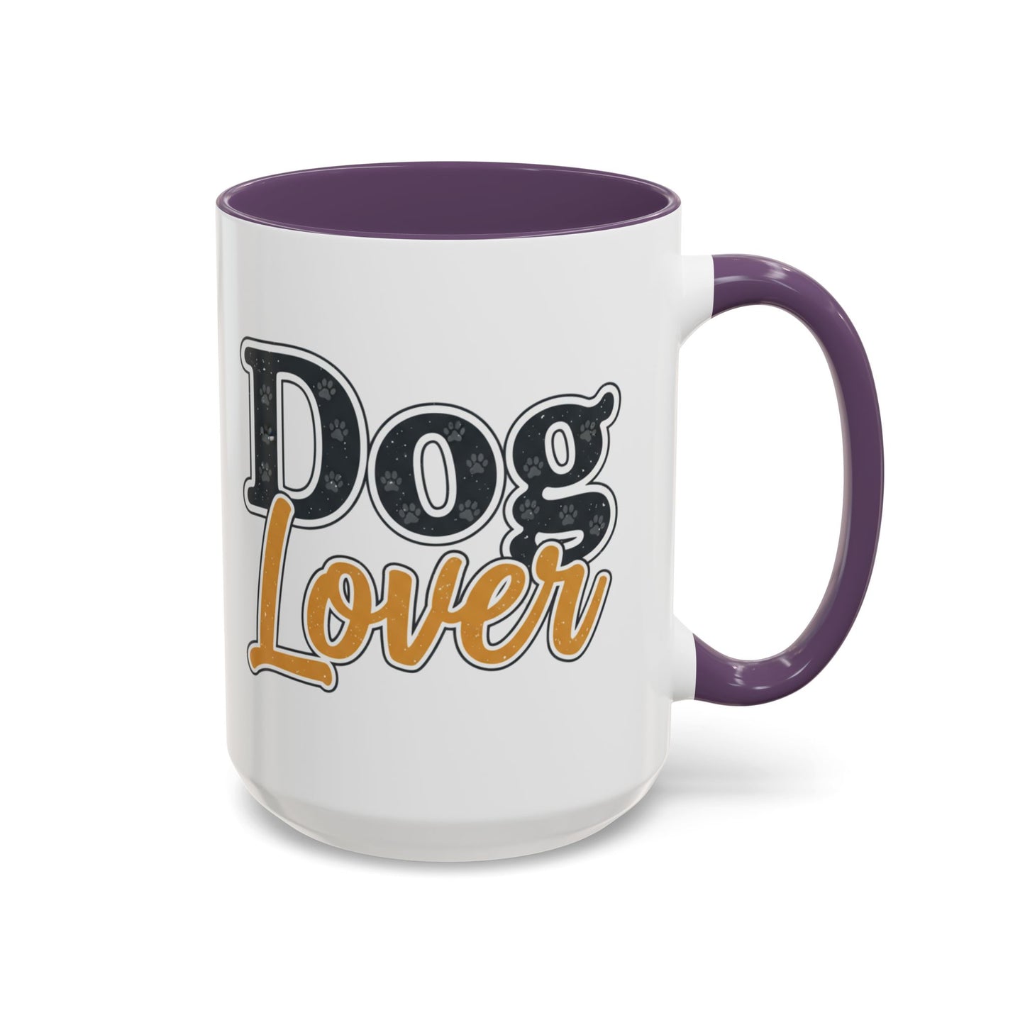 Dog Lover Accent Coffee Mug — 'Dog Lover' 11/15oz Ceramic Mug