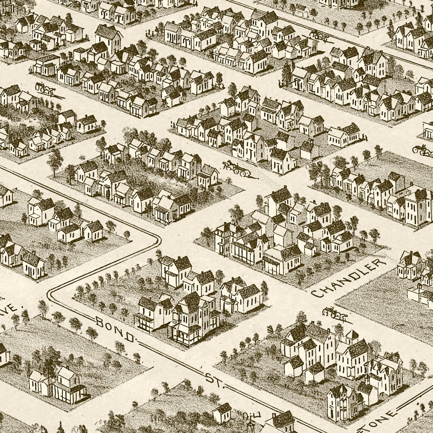 Vintage Map of Denison, Texas 1891