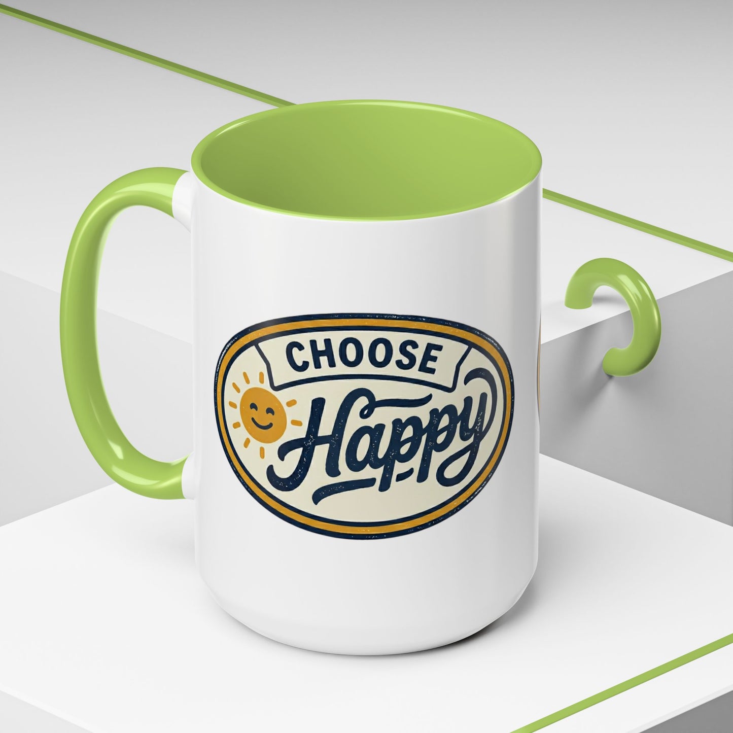 Choose Happy Coffee Mug — Inspirational Ceramic Accent Mug (11/15oz)