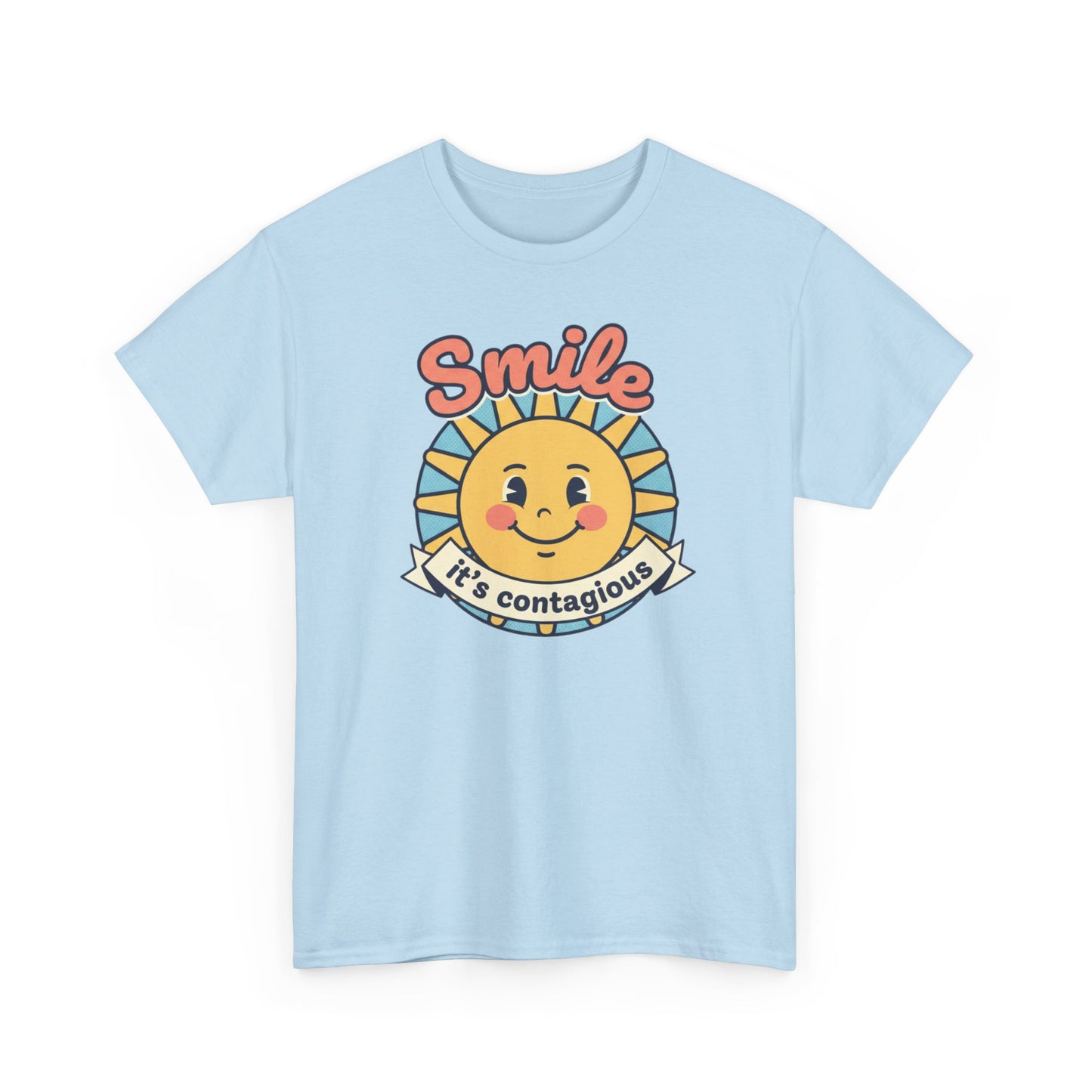 Smiling Sun "Smile It's Contagious" Tee | Cute Retro Sunshine Tee