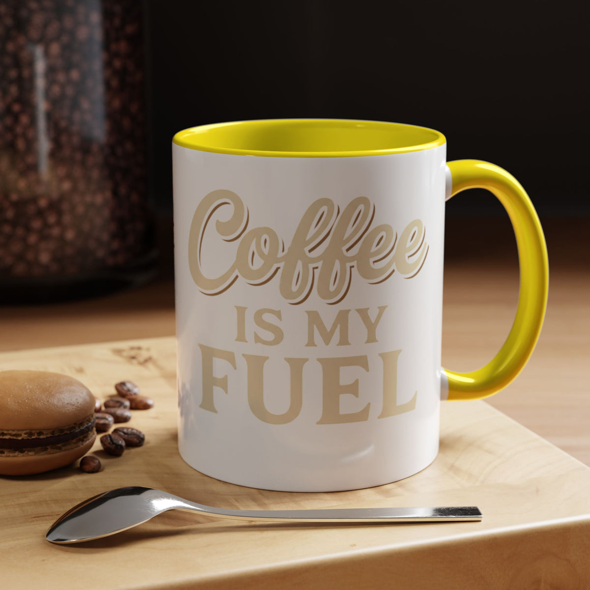 Coffee Is My Fuel Accent Coffee Mug — 11/15oz Ceramic Gift for Coffee Lovers
