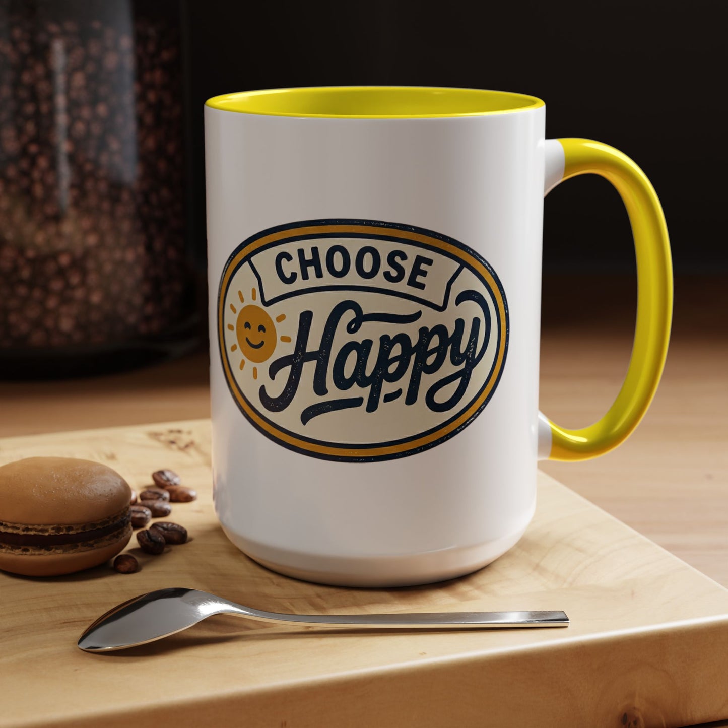 Choose Happy Coffee Mug — Inspirational Ceramic Accent Mug (11/15oz)