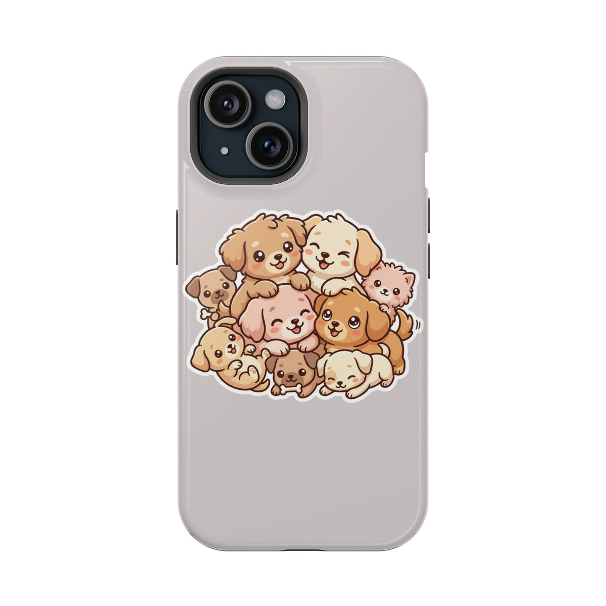 Cute Puppy Pile Magnetic Impact-Resistant Phone Case