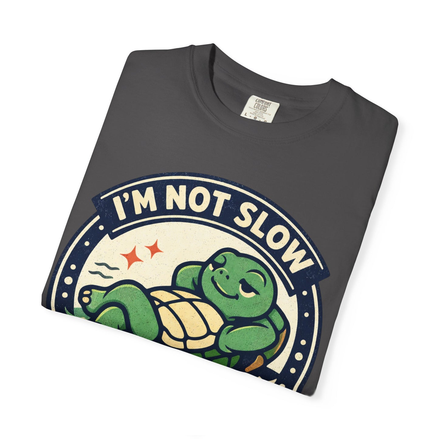 Turtle Time T‑Shirt — "I’m Not Slow, I’m Just On Turtle Time" Relaxed Graphic Tee