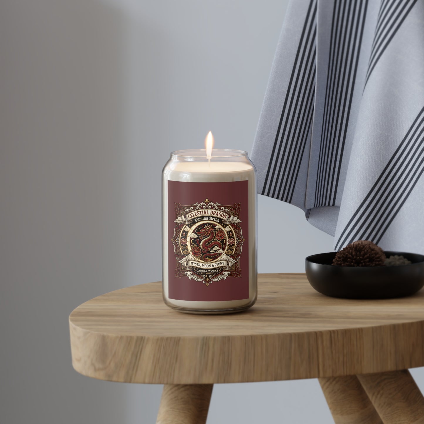 Celestial Dragon Scented Soy Candle — Mystic Moon & Peony, 13.75 oz
