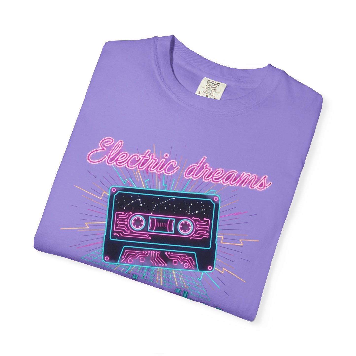 Electric Dreams cassette tape cosmic vibes T-shirt | retro 80s neon