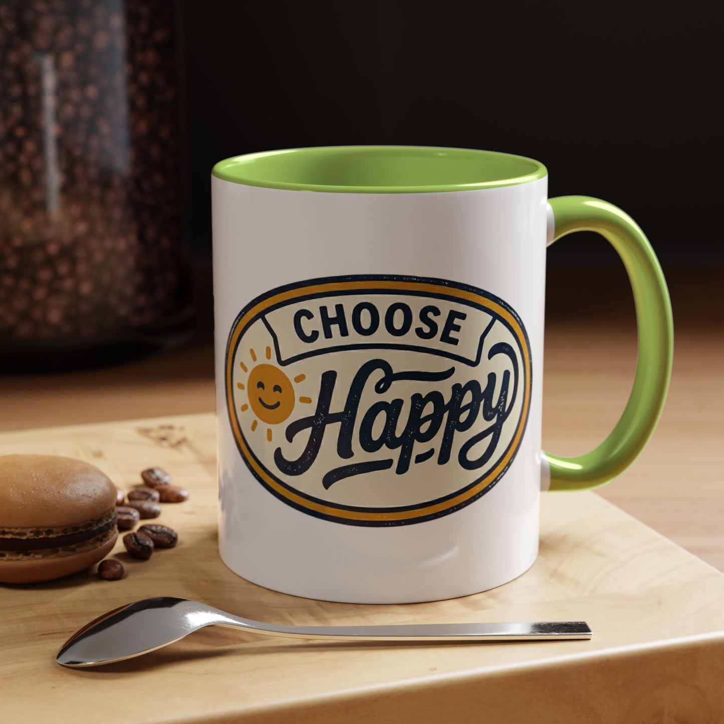 Choose Happy Coffee Mug — Inspirational Ceramic Accent Mug (11/15oz)