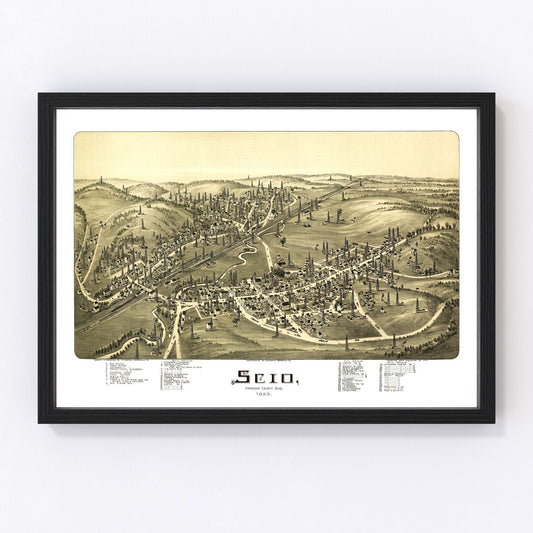 Vintage Map of Scio, Ohio 1899