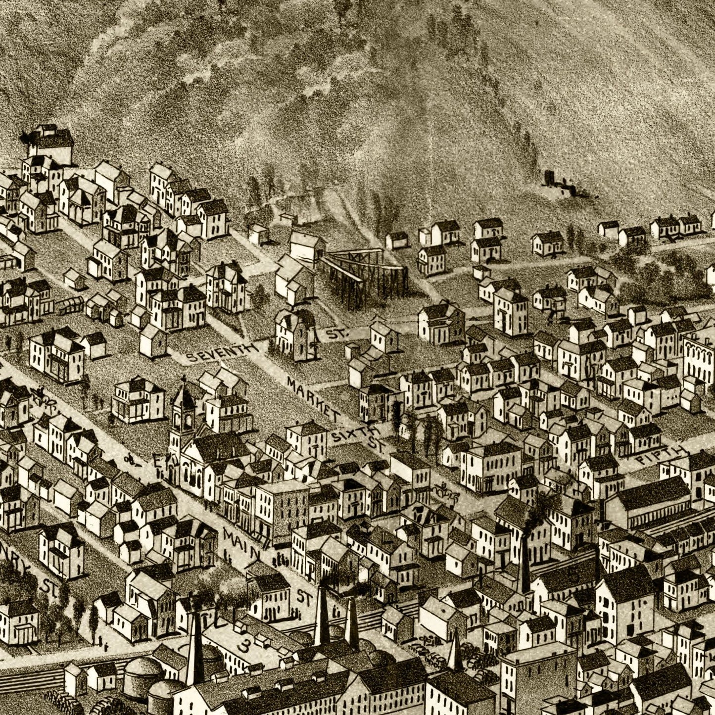 Vintage Map of Toronto, Ohio 1899