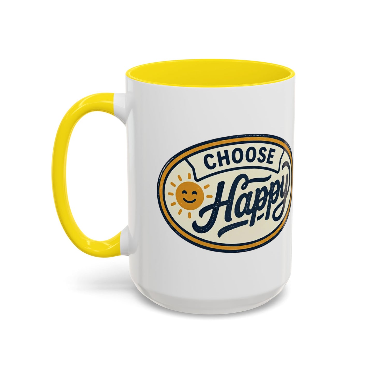 Choose Happy Coffee Mug — Inspirational Ceramic Accent Mug (11/15oz)