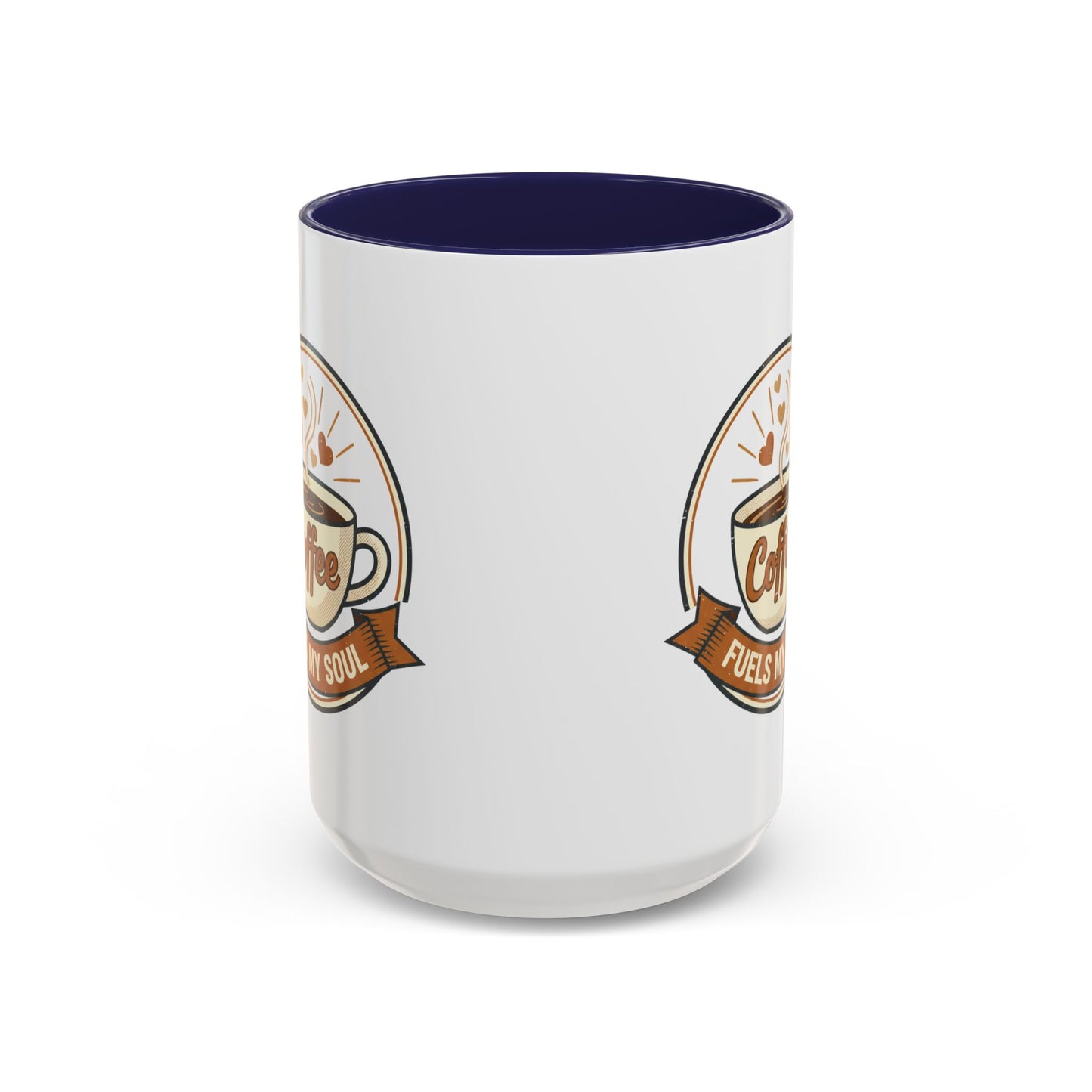 Coffee Mug - "Coffee Fuels My Soul" Accent Ceramic Mug (11/15oz)