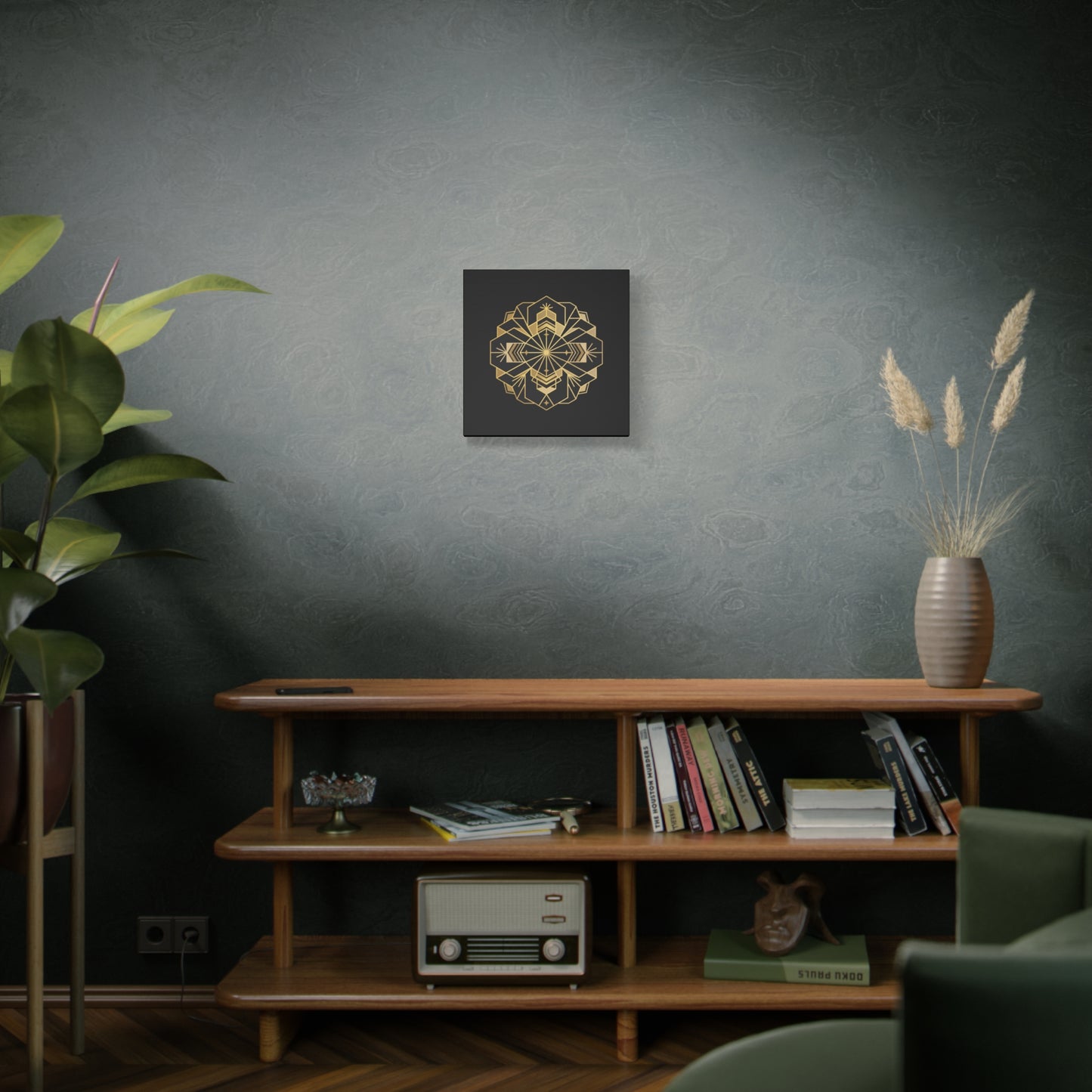 Gold Geometric Mandala Canvas