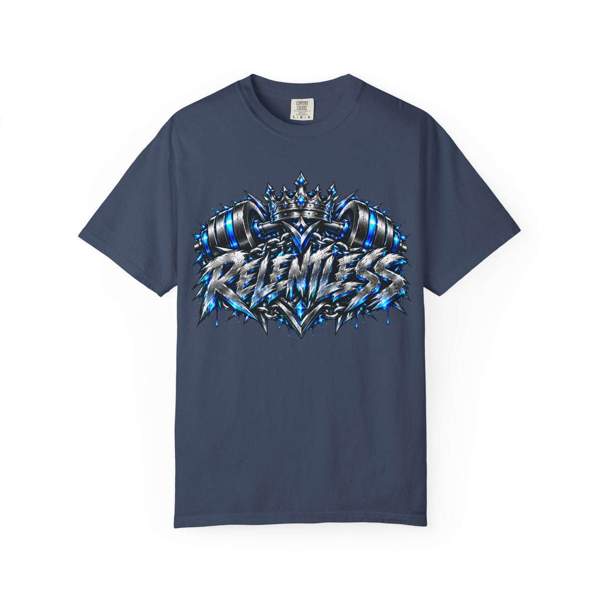 T-Shirt — Metallic Crown Graffiti Heart Graphic Tee