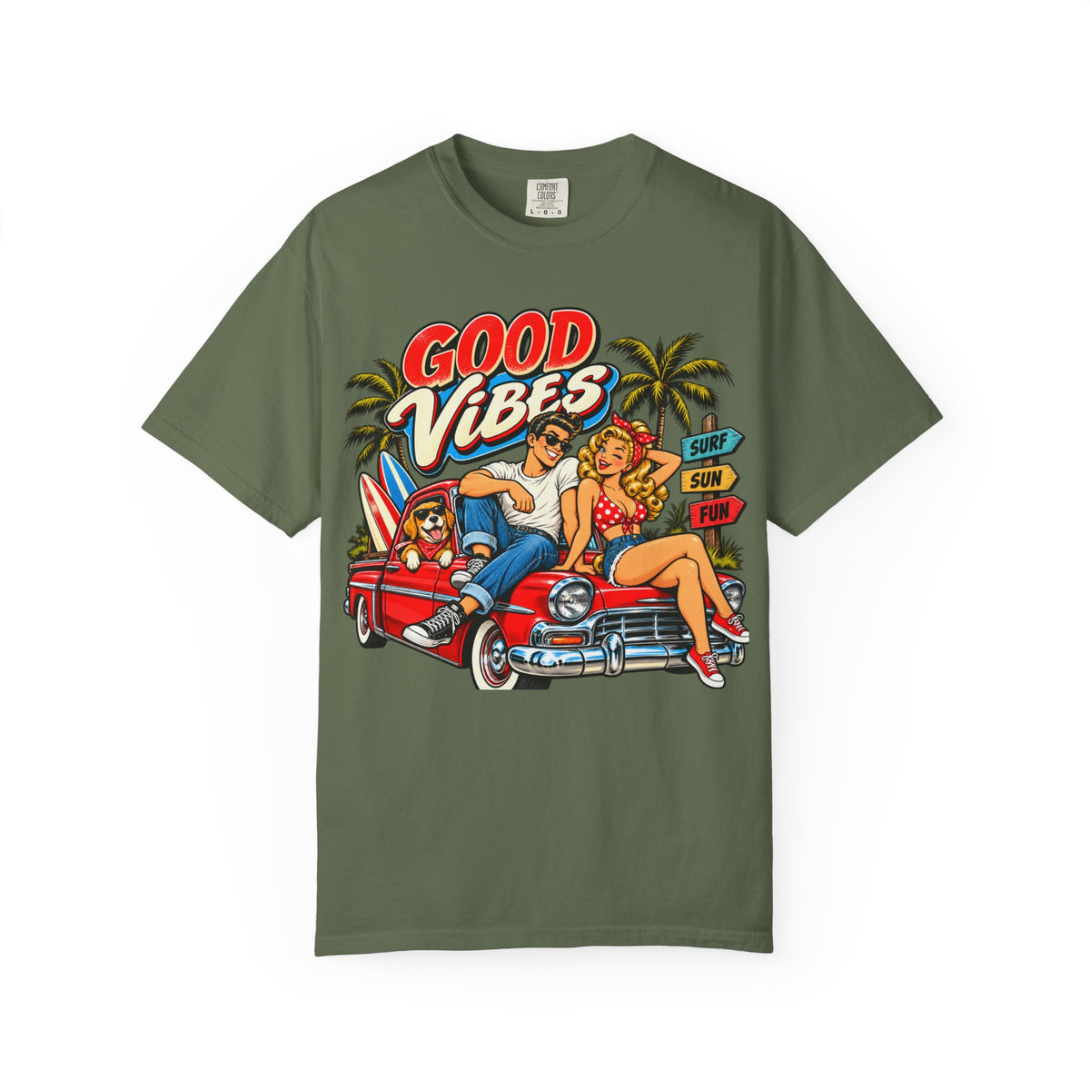 Good Vibes Retro Beach T-Shirt
