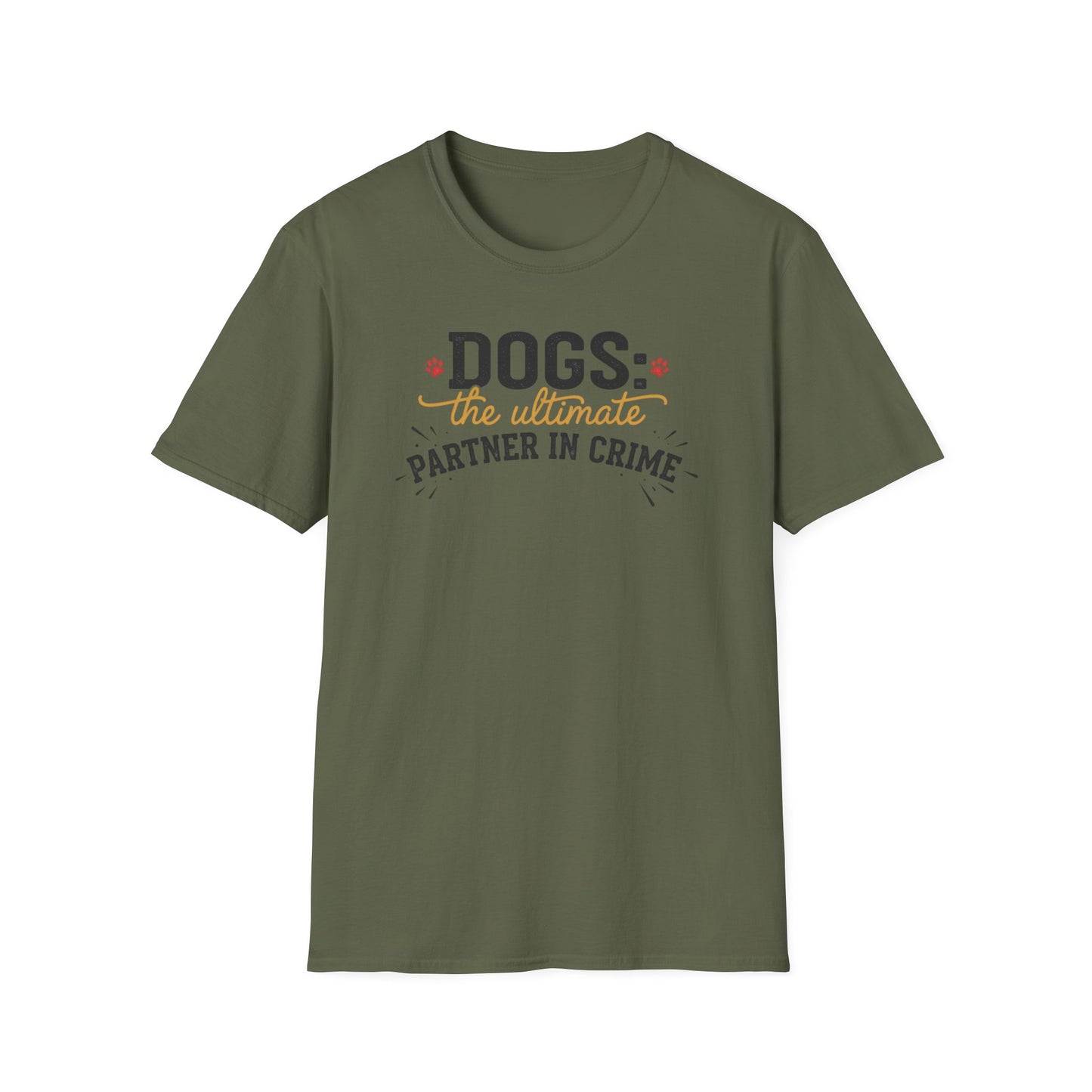 Dogs the Ultimate Partner in Crime T-Shirt | Funny Dog Pet Tee