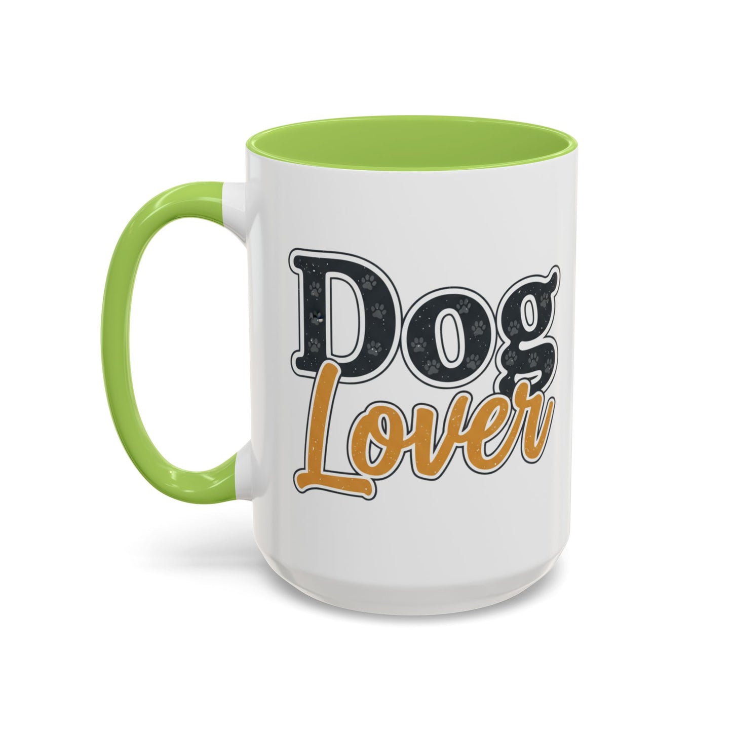 Dog Lover Accent Coffee Mug — 'Dog Lover' 11/15oz Ceramic Mug