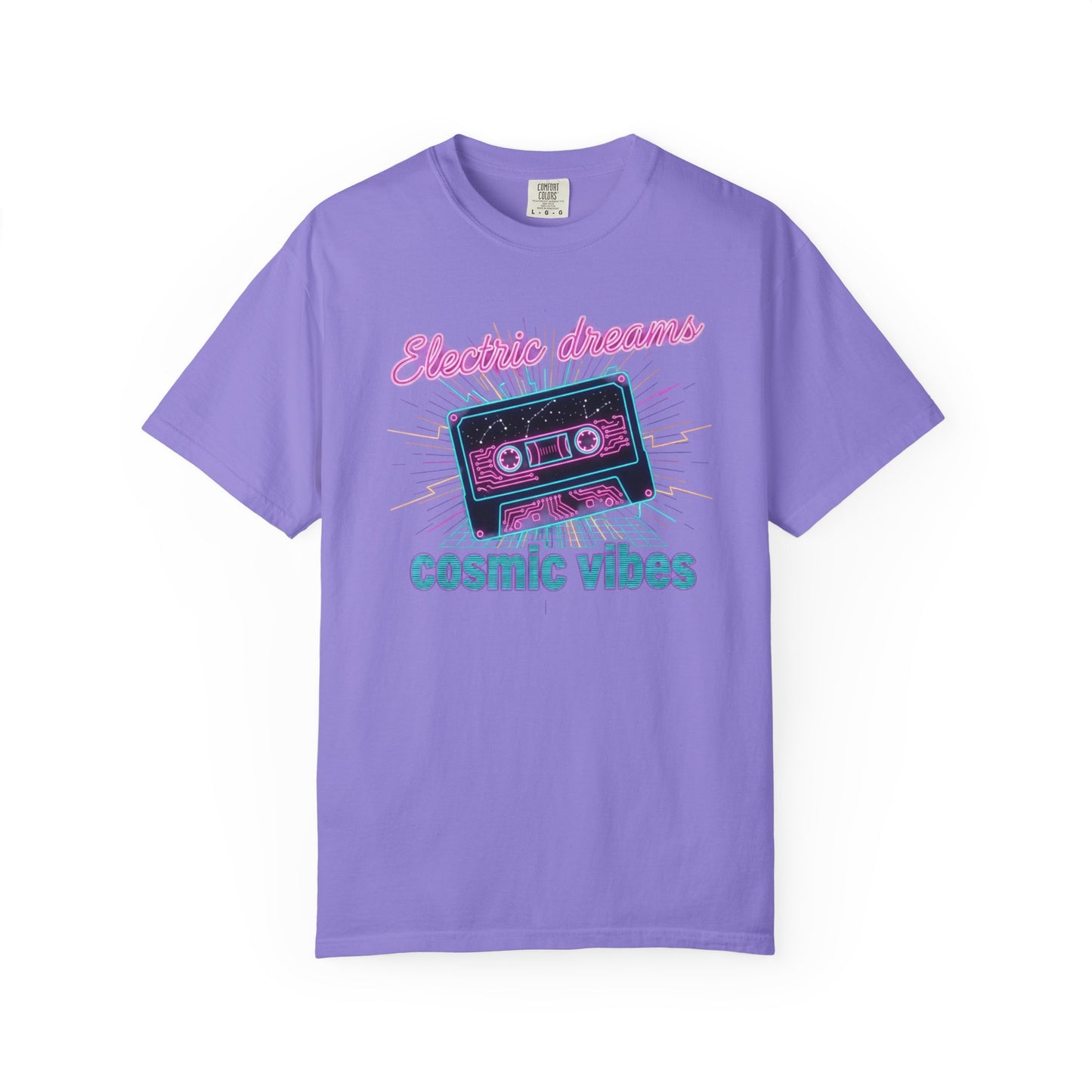 Electric Dreams cassette tape cosmic vibes T-shirt | retro 80s neon