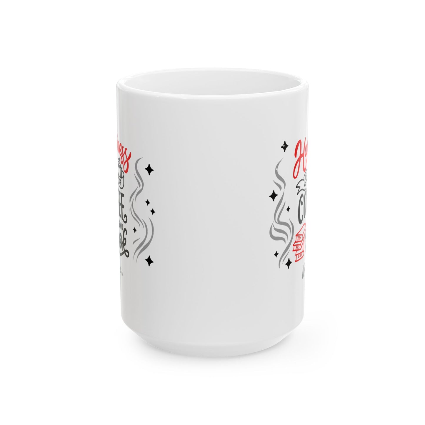 Ceramic Mug — "Happiness" Cute Confetti Coffee Mug (11oz/15oz)