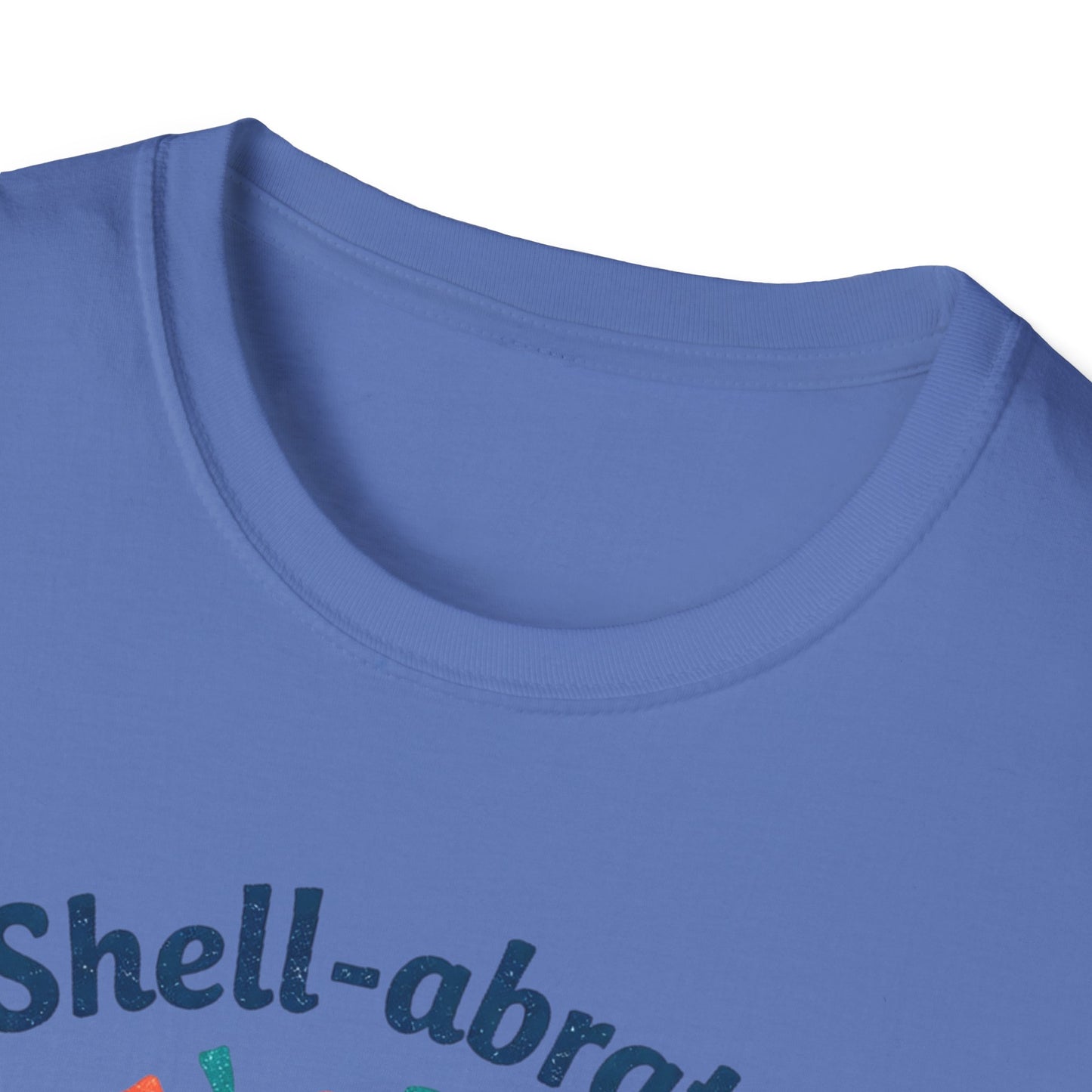 Shell-abrate Happy Seashell T-Shirt — "life's little moments" Cute Beach Graphic Tee