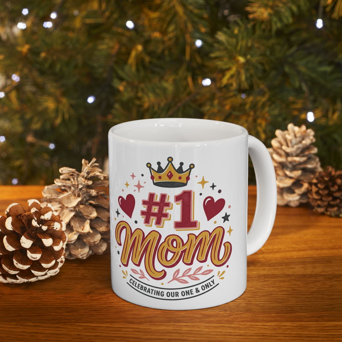 #1 Mom Mug | Crowned Mom Ceramic Mug