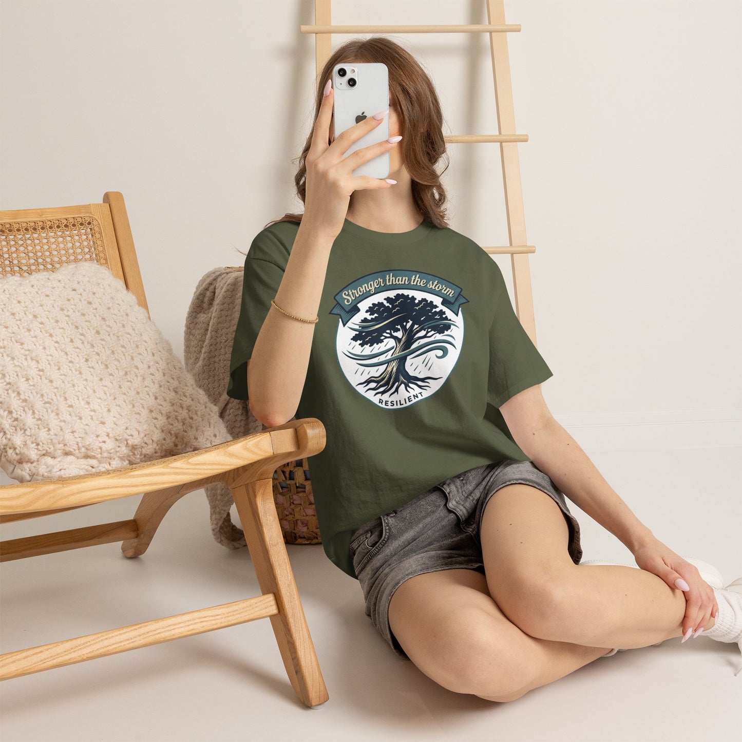 Resilient Tree T‑Shirt — "Stronger Than the Storm" Inspirational Tee