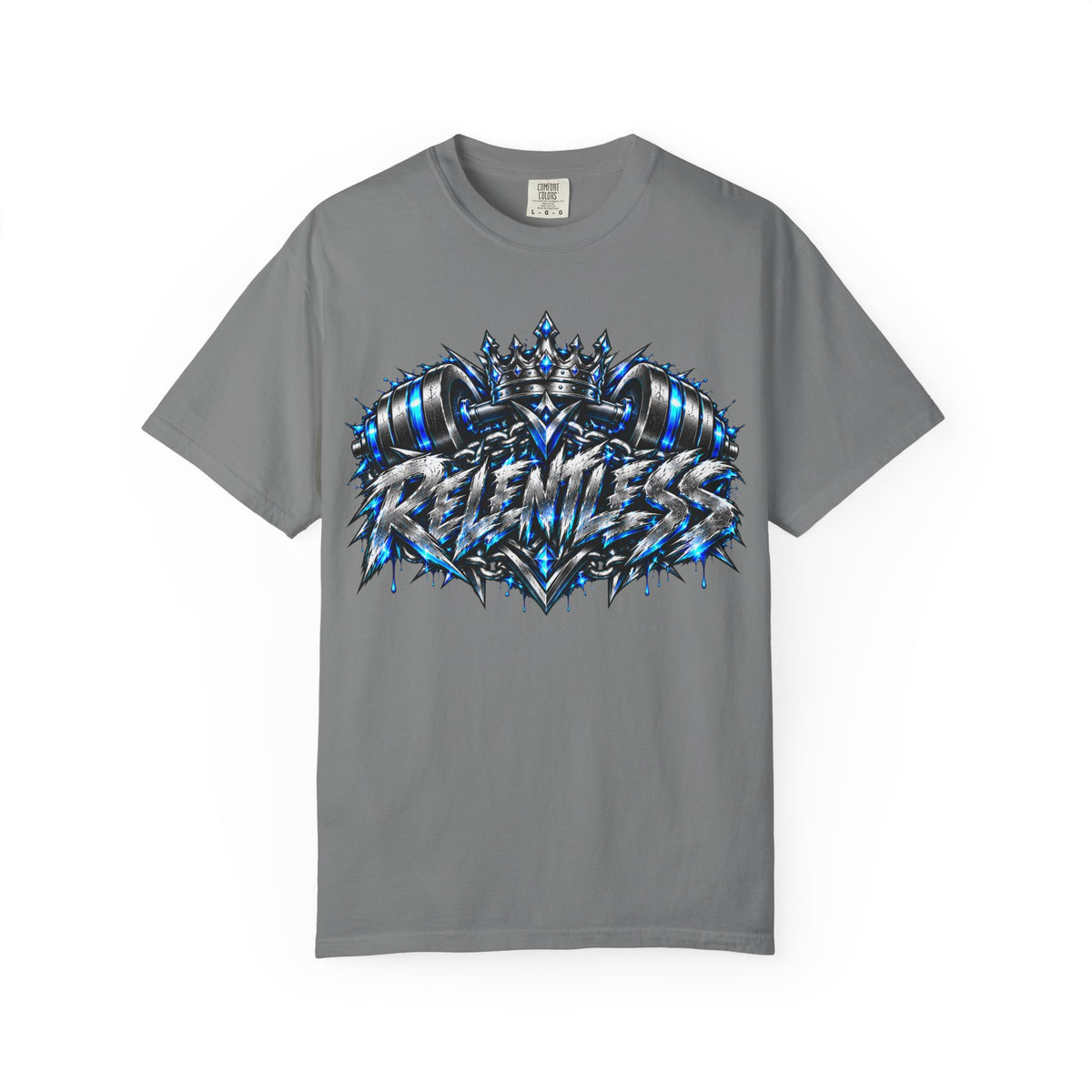T-Shirt — Metallic Crown Graffiti Heart Graphic Tee