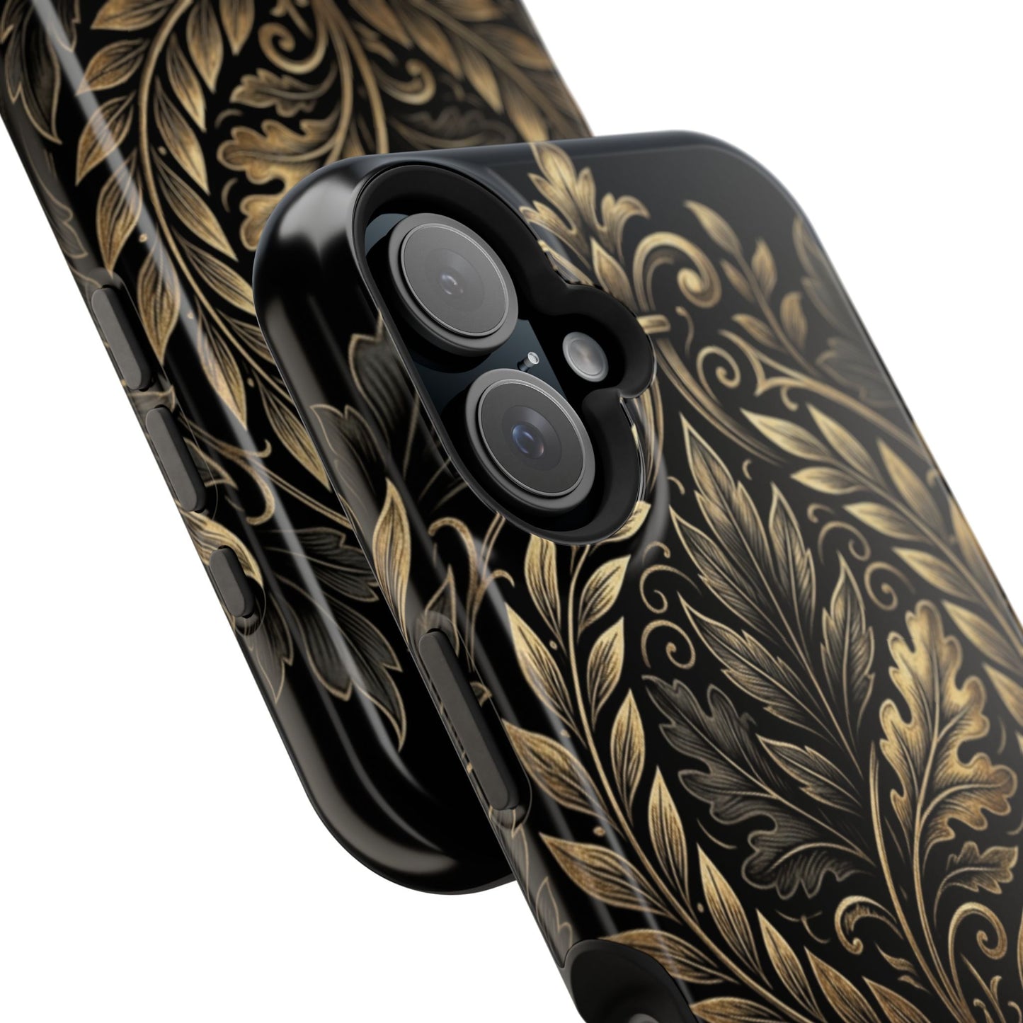 Baroque Gold Leaf Phone Case — Impact-Resistant Protective Cover