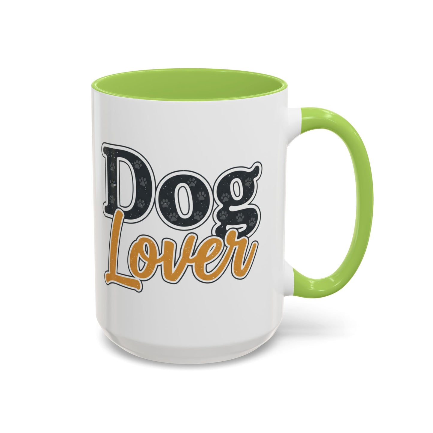 Dog Lover Accent Coffee Mug — 'Dog Lover' 11/15oz Ceramic Mug