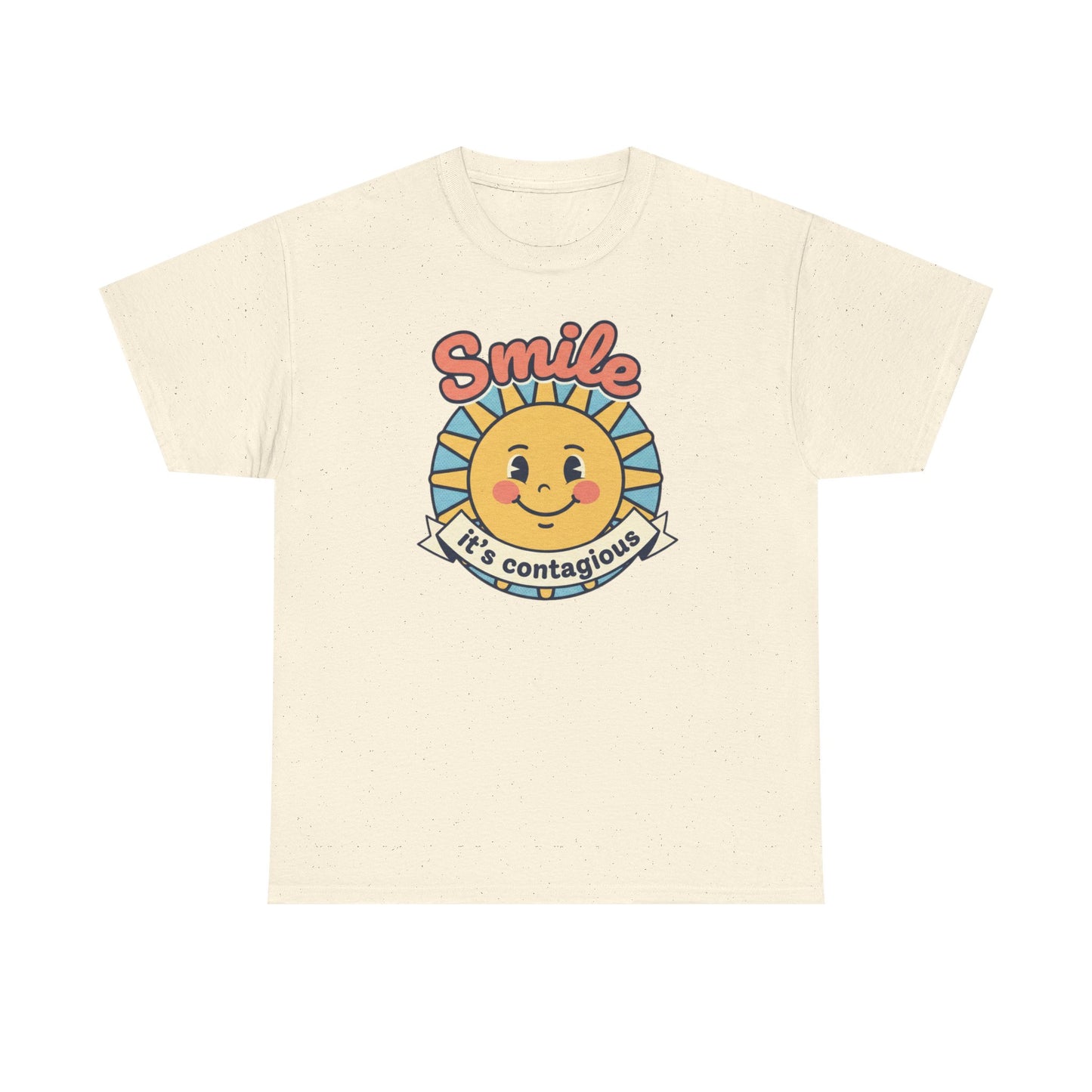 Smiling Sun "Smile It's Contagious" Tee | Cute Retro Sunshine Tee