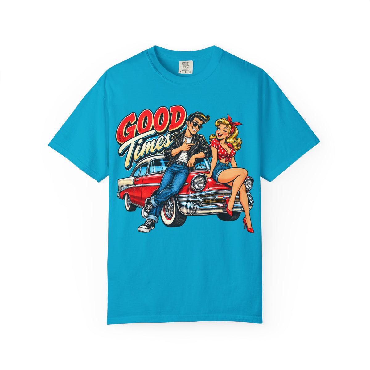 Good Times Retro Car Tee — Vintage 1950s Rockabilly Graphic T‑Shirt
