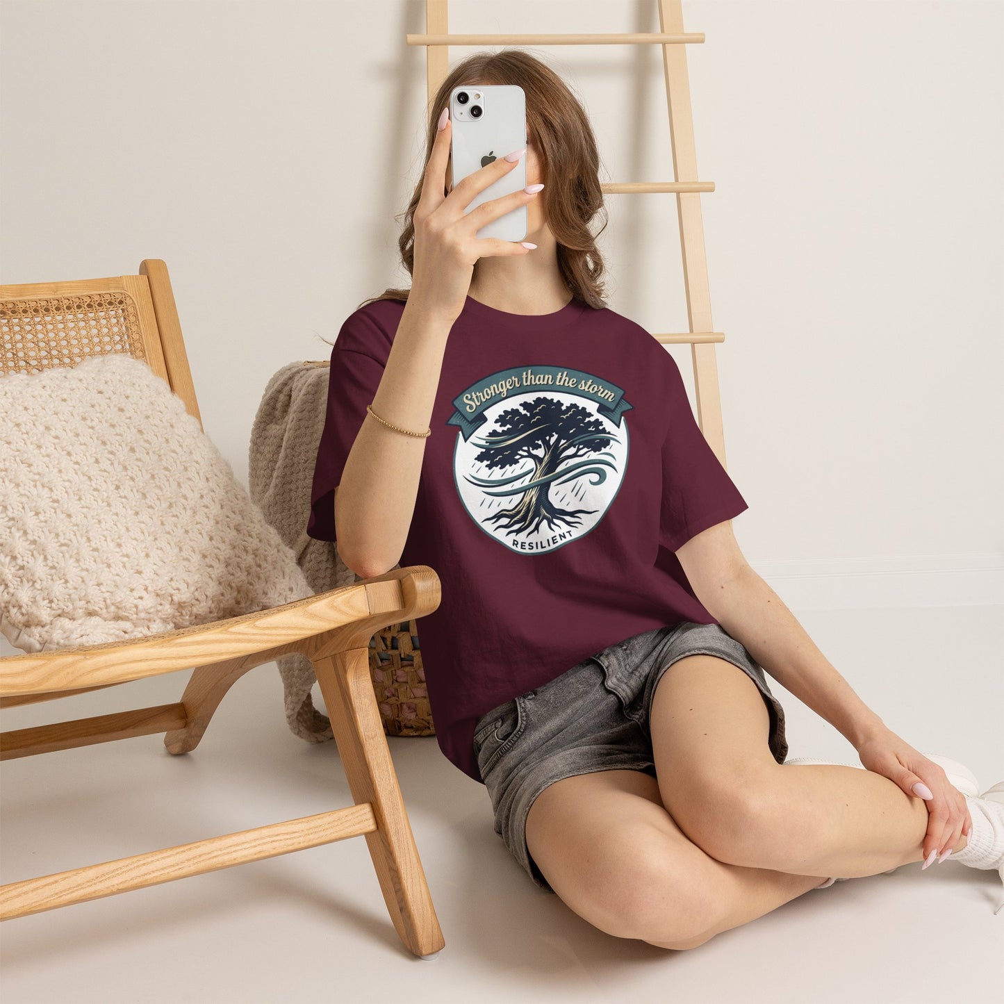 Resilient Tree T‑Shirt — "Stronger Than the Storm" Inspirational Tee