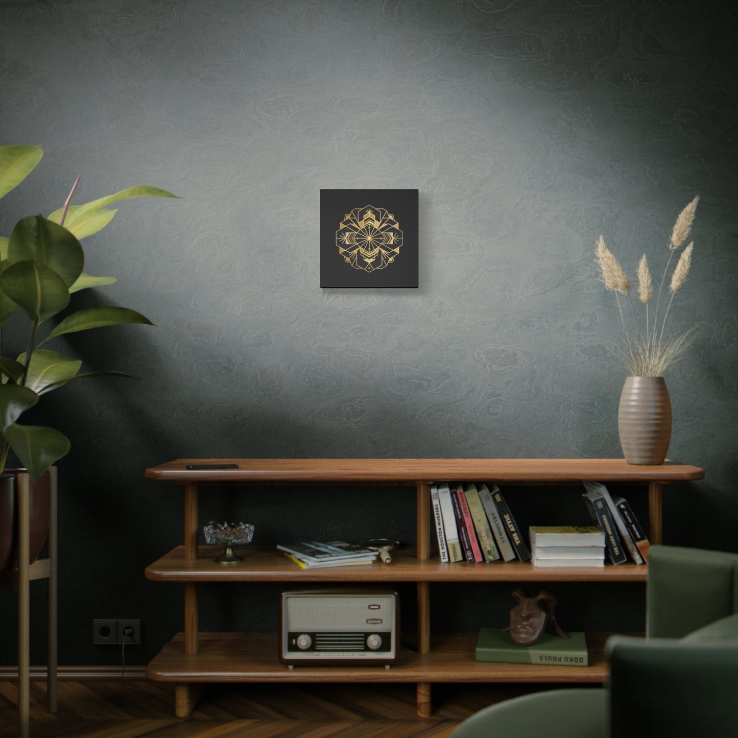 Gold Geometric Mandala Canvas